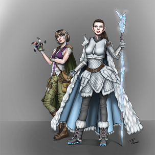 Two sister characters combined